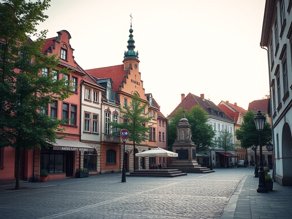 Widok na katedrę we Włocławku z panoramą miasta i rzeką Wisłą w tle.
